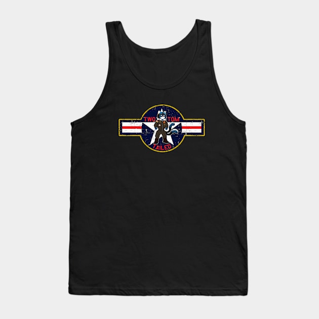 Two Tailed Tom - - Pilot - - Yellow Border  -- Grunge Style Tank Top by Two Tailed Tom